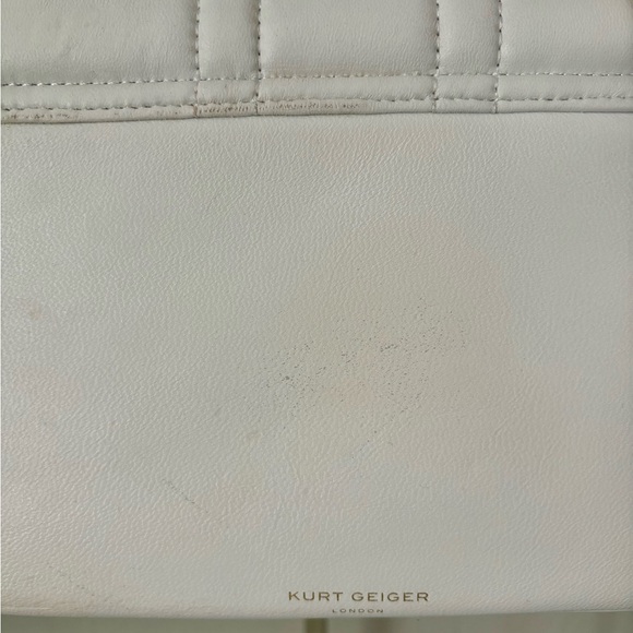 Kurt Geiger London Kensington White Union Jack Leather Crossbody Bag (Large) - Picture 3 of 10